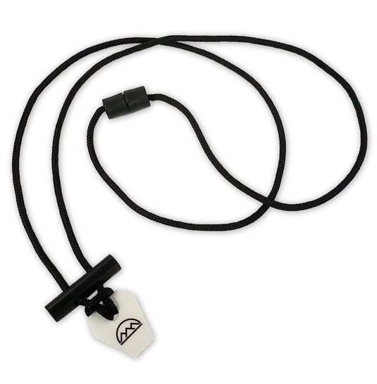 Emergency Fire Starter Necklace - Ultra Lightweight Mini Ferro Rod with Ceramic Striker & Neck Lanyard