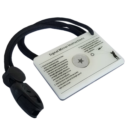 Emergency Signaling Mirror with Targeting Star for Hiking, Backpacking, Kayaking, Boating