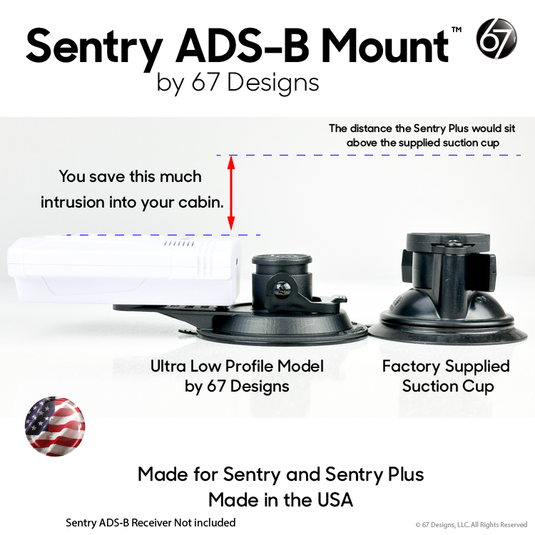 Suction Cup G4 - Sentry ADS-B Mount