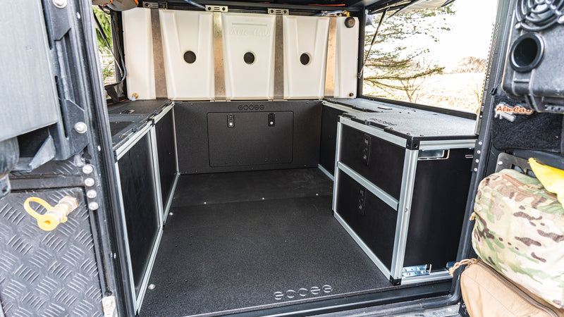 Load image into Gallery viewer, Alu-Cab Canopy Camper V2 - Toyota Tacoma 2005-Present 2nd &amp; 3rd Gen. - Rear Double Drawer Module - 5&#39; Bed
