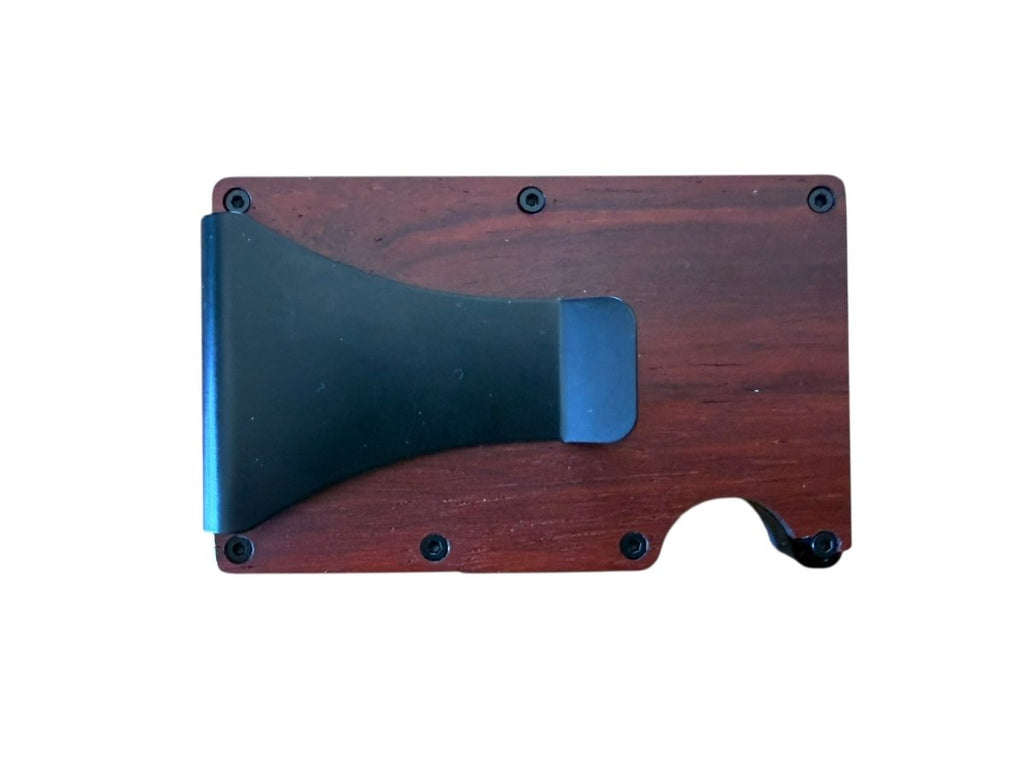 Minimalist Aluminum Wallet - Dark Wood - Trail and Timber Co