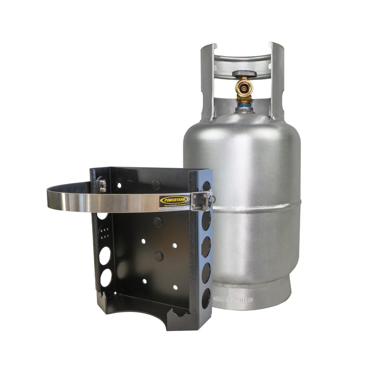 Load image into Gallery viewer, Strato LOCKER Bracket for 4.25 lb, 10 lb, 11 lb Steel Propane Tanks
