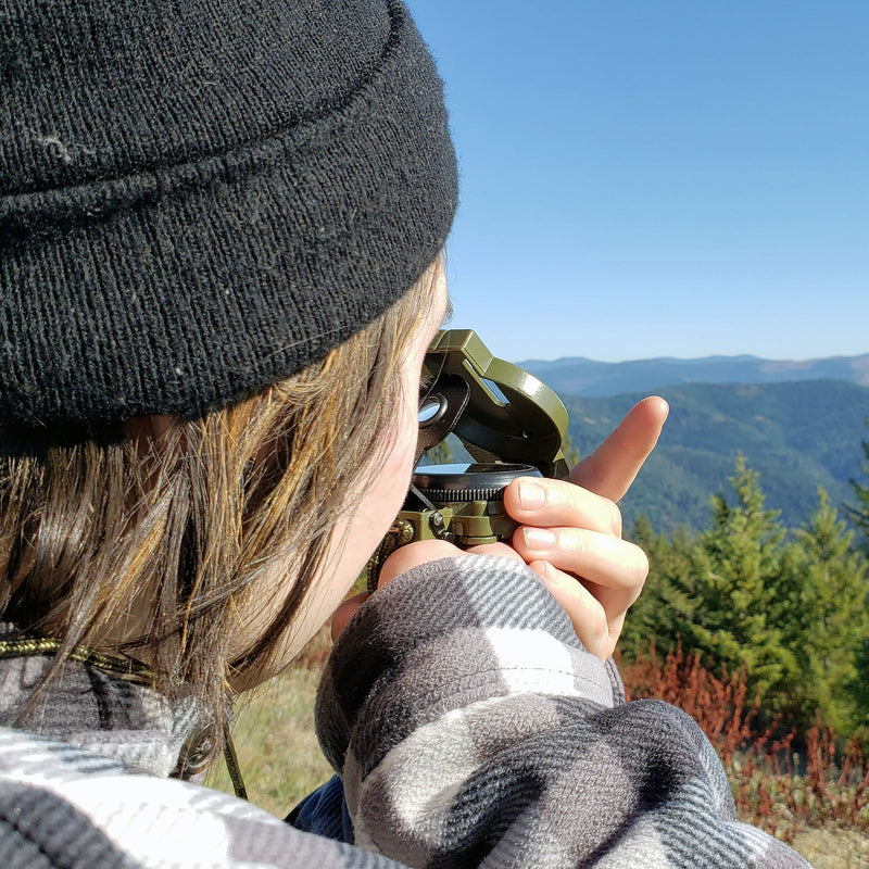 Load image into Gallery viewer, Scout™ Lensatic Compass - Traditional Phosphorescent Military Style - Black
