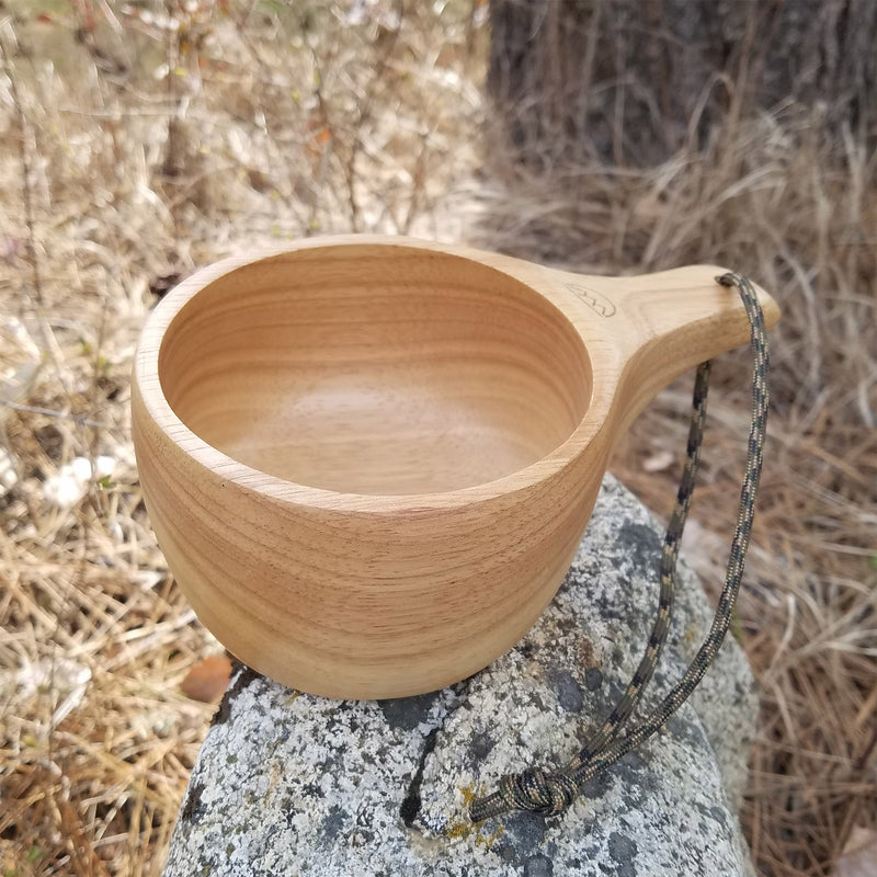Load image into Gallery viewer, Kyrre™ Carved Nordic Kuksa - Solid Wood Camp Mug - Large 12 oz (350ml)
