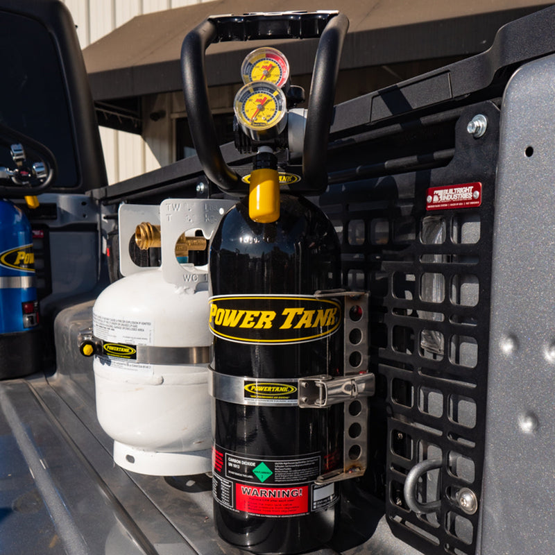 Load image into Gallery viewer, Power Plate - MOLLE Panel or Bedside Rack Mount for Power Tanks and Propane Tanks

