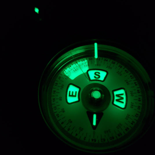 Scout™ Lensatic Compass - Traditional Phosphorescent Military Style - Black
