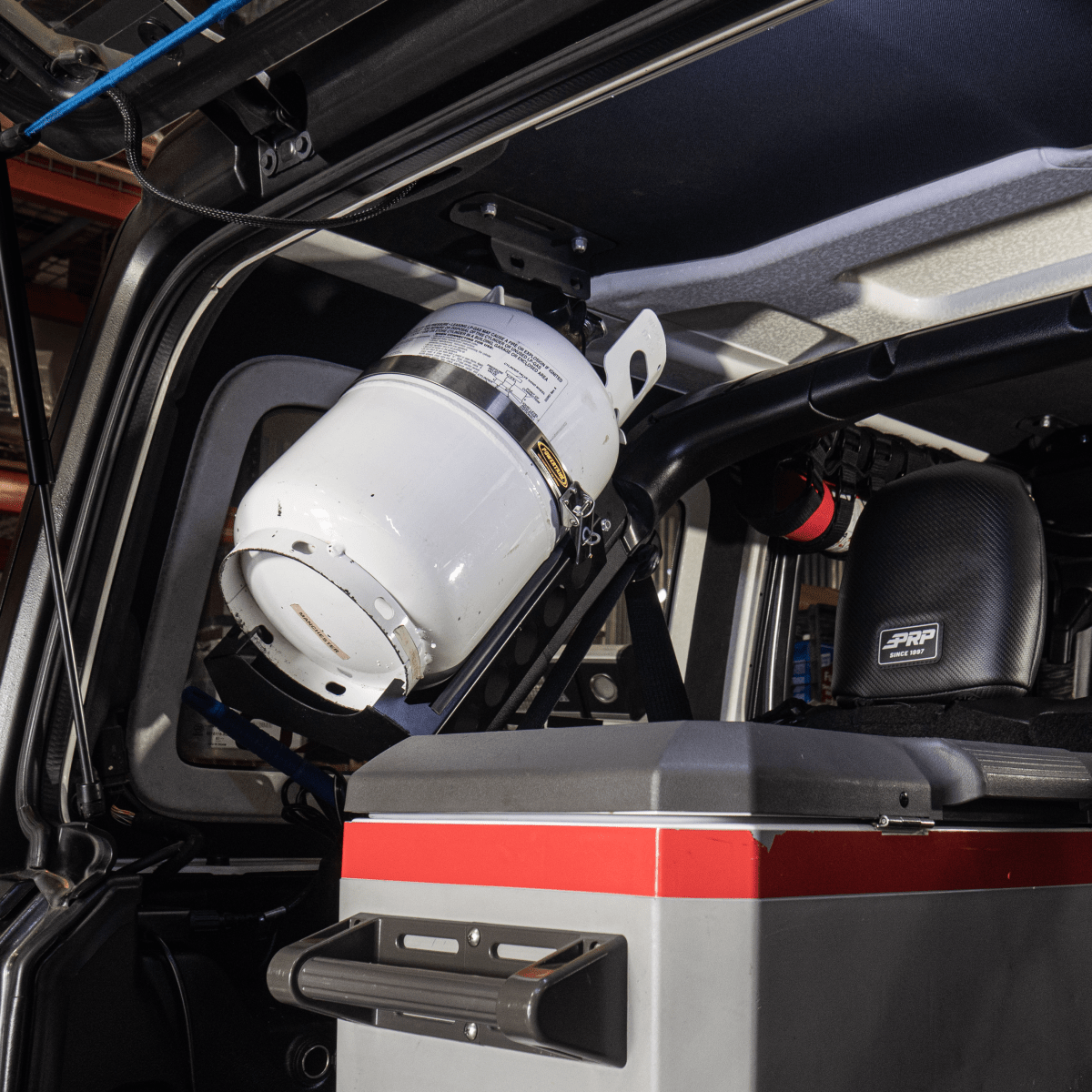 Strato LOCKER Bracket for 4.25 lb, 10 lb, 11 lb Steel Propane Tanks - Trail and Timber Co