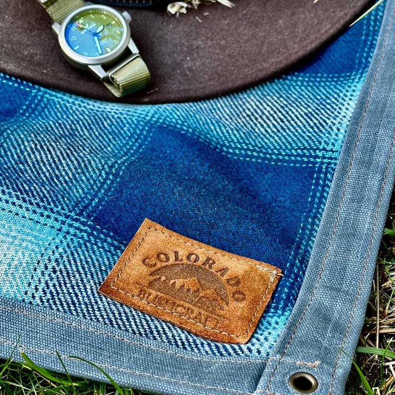Load image into Gallery viewer, Extra Large Waxed Canvas and 100% Pendleton Wool Lined Bushcraft Ground Cloth
