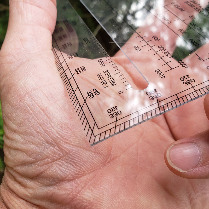 Load image into Gallery viewer, Military Map Protractor 2-Pack Set -  Coordinate Scales for Map Reading and Navigation
