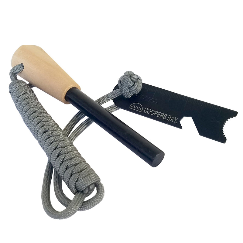 Load image into Gallery viewer, FireStorm-Plus X-Large 1/2&quot; Ferro Rod &amp; Striker - Braided Paracord Lanyard
