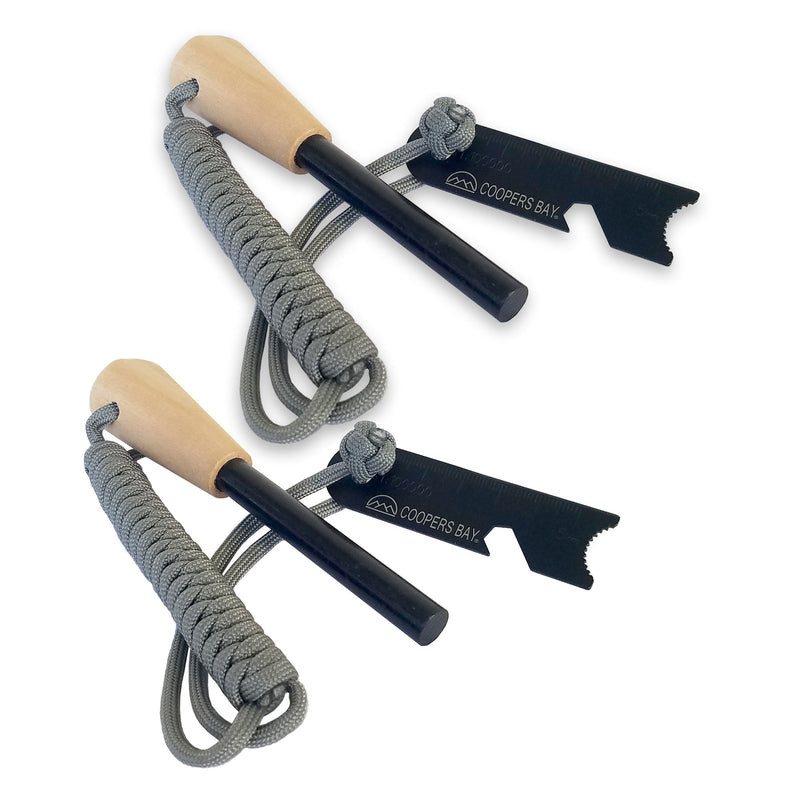 Load image into Gallery viewer, FireStorm-Plus X-Large 1/2&quot; Ferro Rod &amp; Striker - Braided Paracord Lanyard
