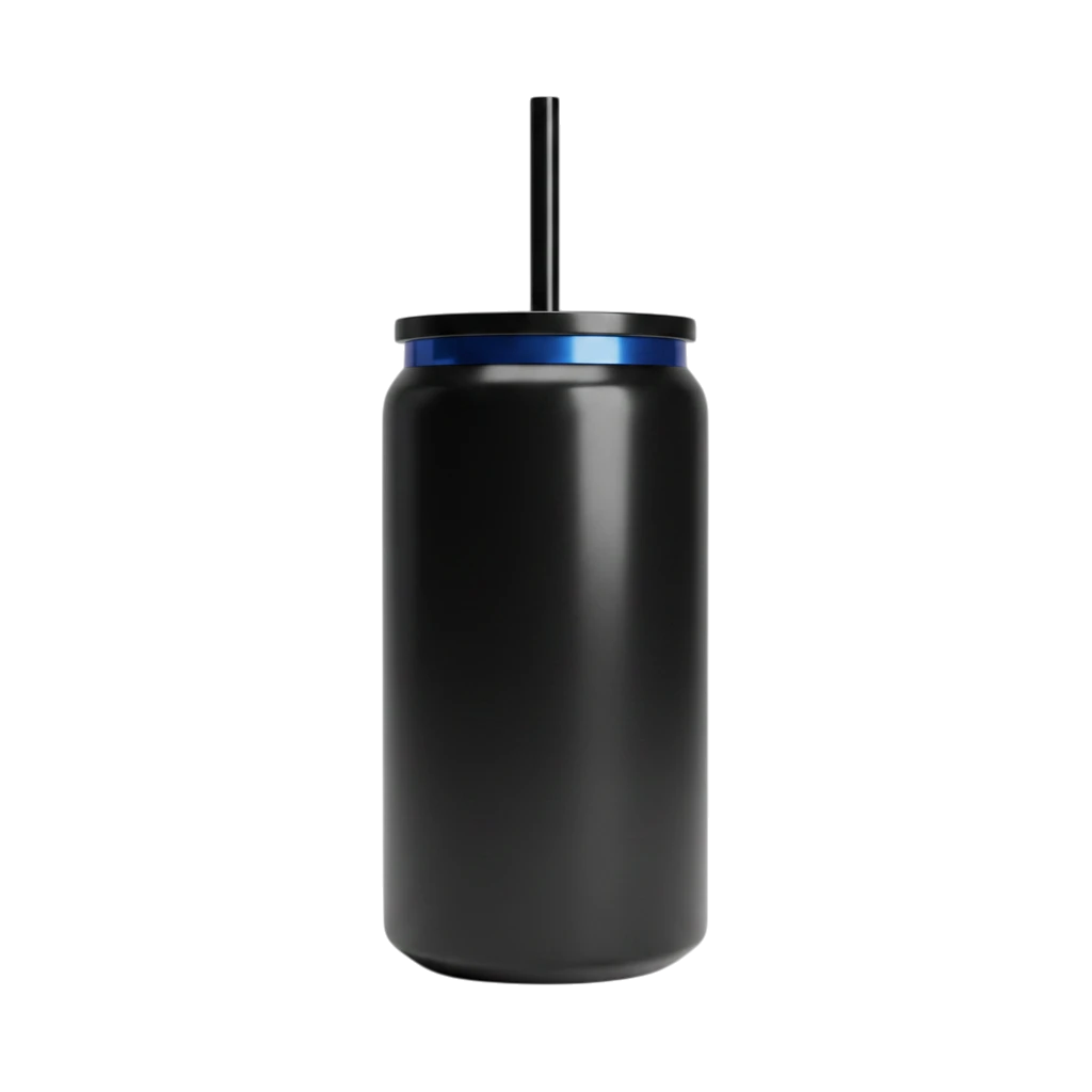 16oz Blue Plated Tumbler - Black