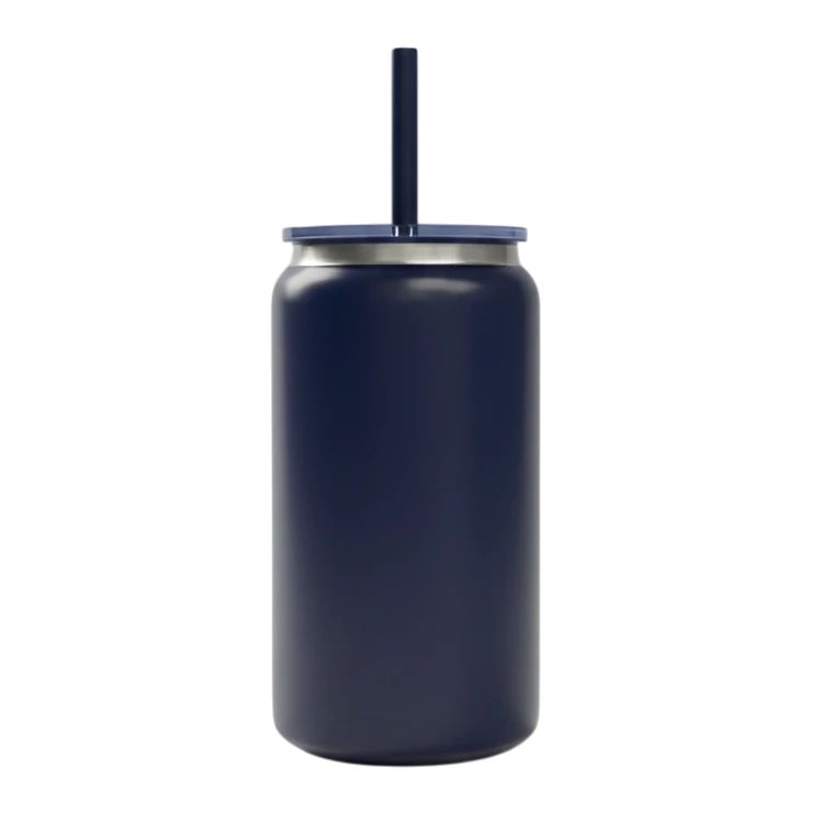 16oz Mirror Black Plated Tumbler - Navy