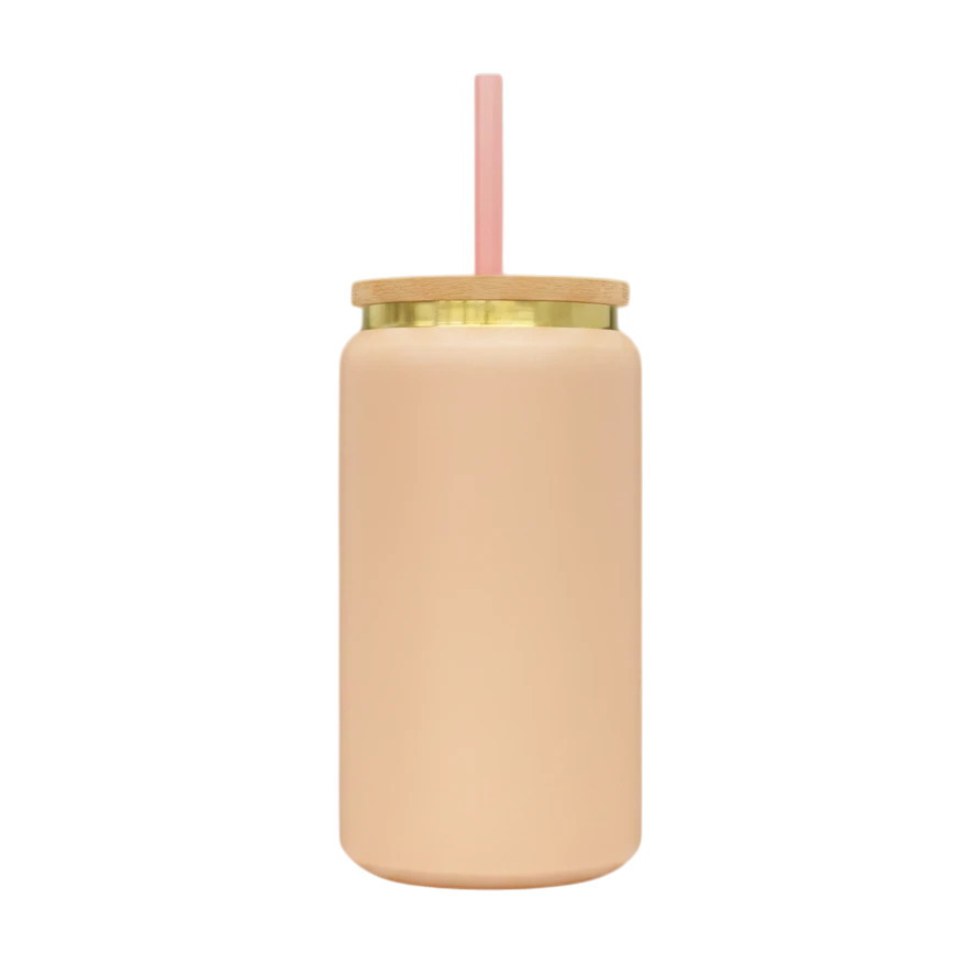 16oz Gold Plated Tumbler - Peach