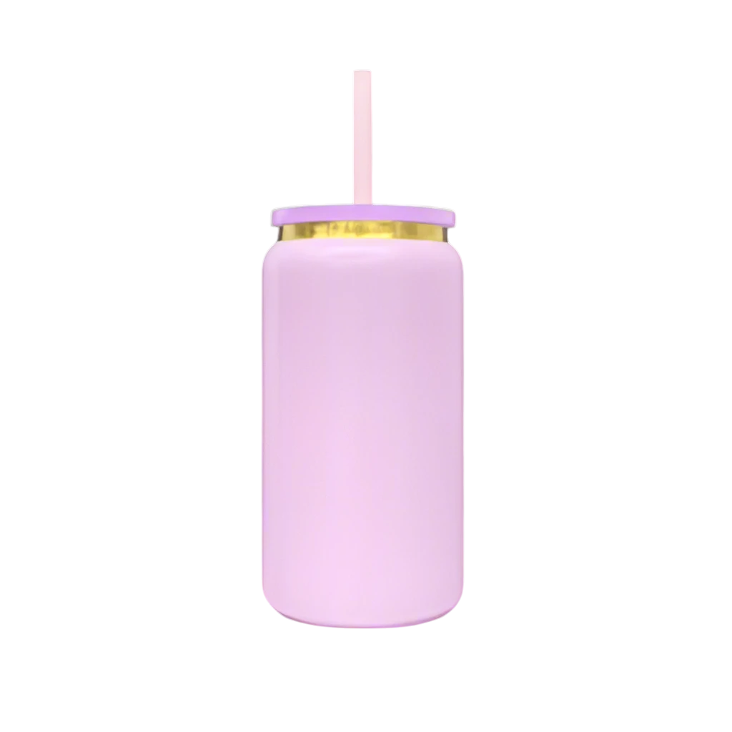 16oz Gold Plated Tumbler - Pink