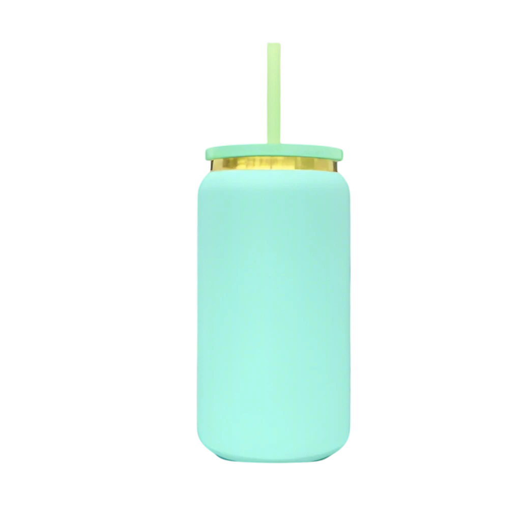 16oz Gold Plated Tumbler - Turquoise