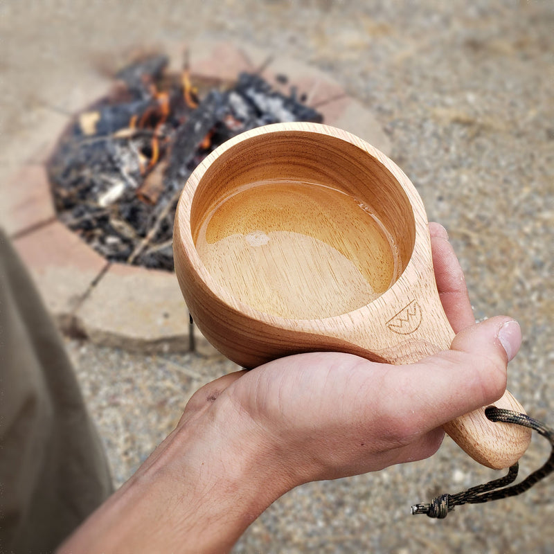 Load image into Gallery viewer, Kyrre™ Carved Nordic Kuksa - Solid Wood Camp Mug - Large 12 oz (350ml)
