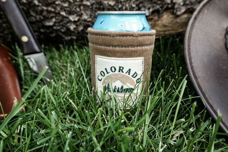 Load image into Gallery viewer, Bushcraft Waxed Canvas Can Cosy Cooler Coozie Cozy Insulated (Various Colors)
