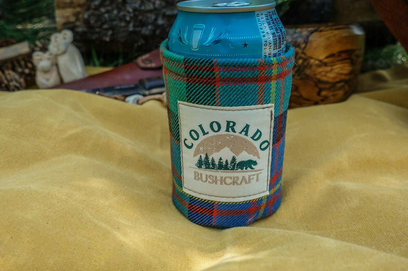 Load image into Gallery viewer, Bushcraft Scottish Tartan Wool Insulated Can Beverage Cooler Coozie Koozie Cosy
