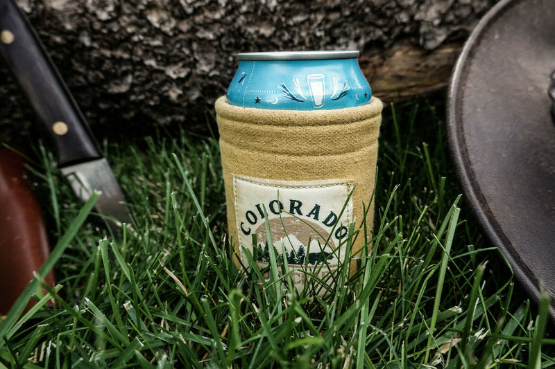Load image into Gallery viewer, Bushcraft Waxed Canvas Can Cosy Cooler Coozie Cozy Insulated (Various Colors)
