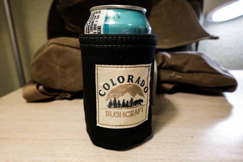 Load image into Gallery viewer, Bushcraft Waxed Canvas Can Cosy Cooler Coozie Cozy Insulated (16 oz / pint - Various Colors)
