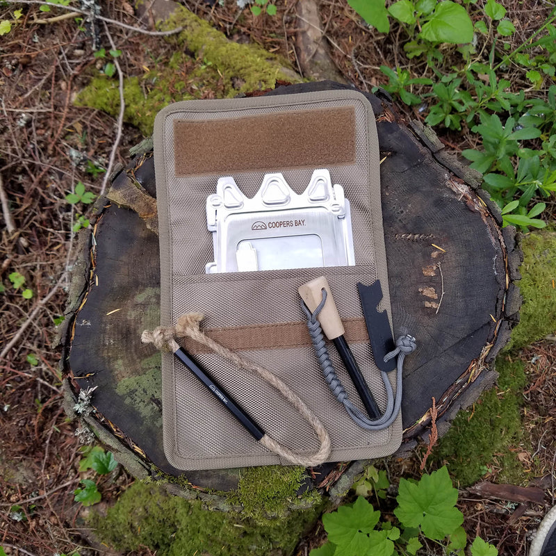 Load image into Gallery viewer, Hiker Twig Stove and Ferro Firestarting Package - Choice or Stainless Steel or Titanium
