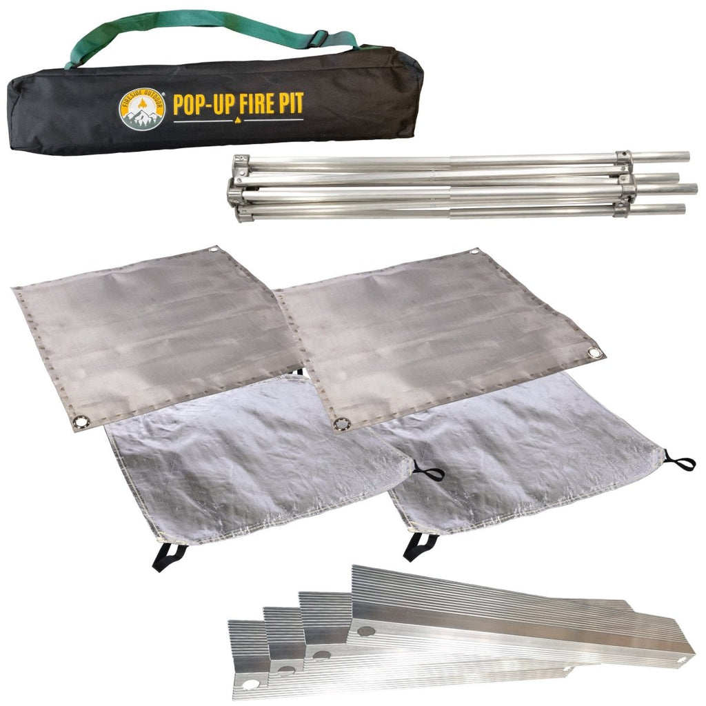 Pop - Up Fire Pit + Heat Shield (Bonus Pack) - Trail and Timber Co