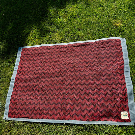 Heavyweight Extra Large Waxed Canvas and Alpaca Wool Lined Bushcraft Ground Cloth