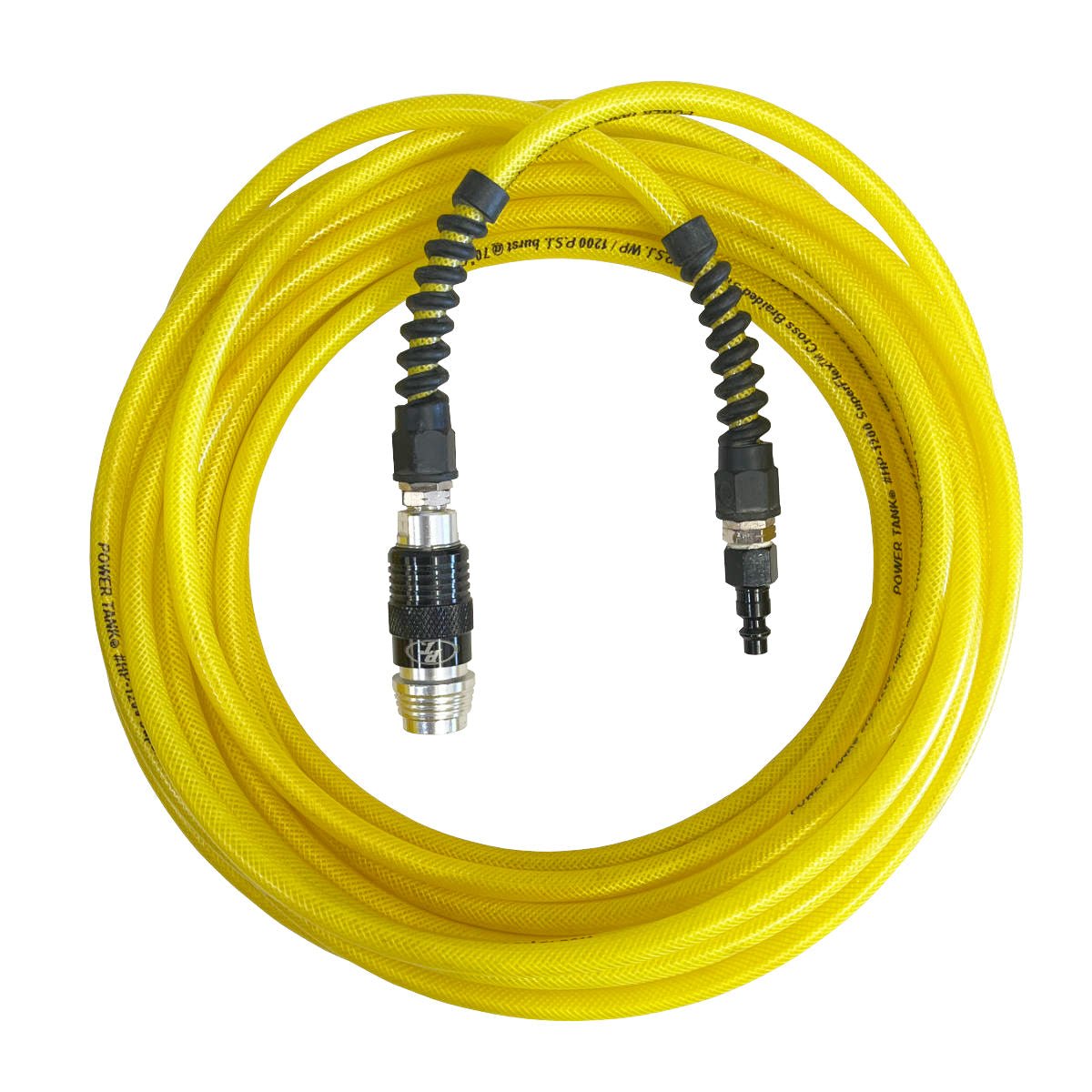 Air Hose 30 ft. Straight 1/4" NPT Male Thread Superflex High Pressure Yellow Power Tank - Trail and Timber Co