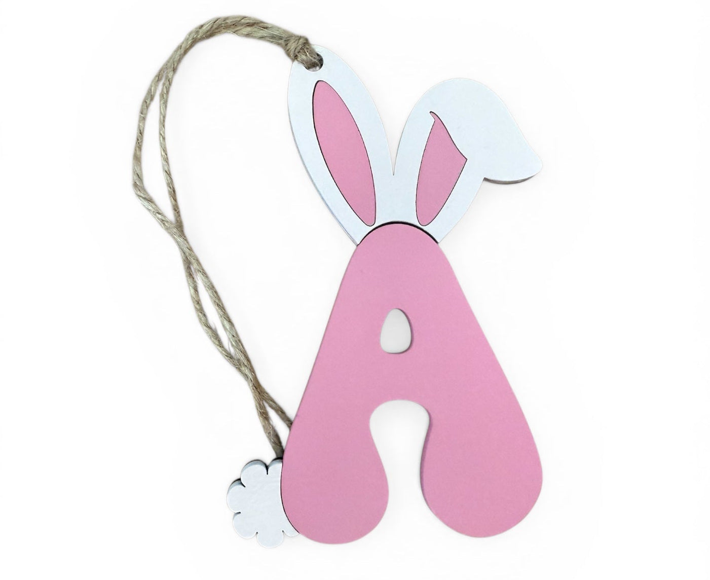 Bunny Initial Basket Tag
