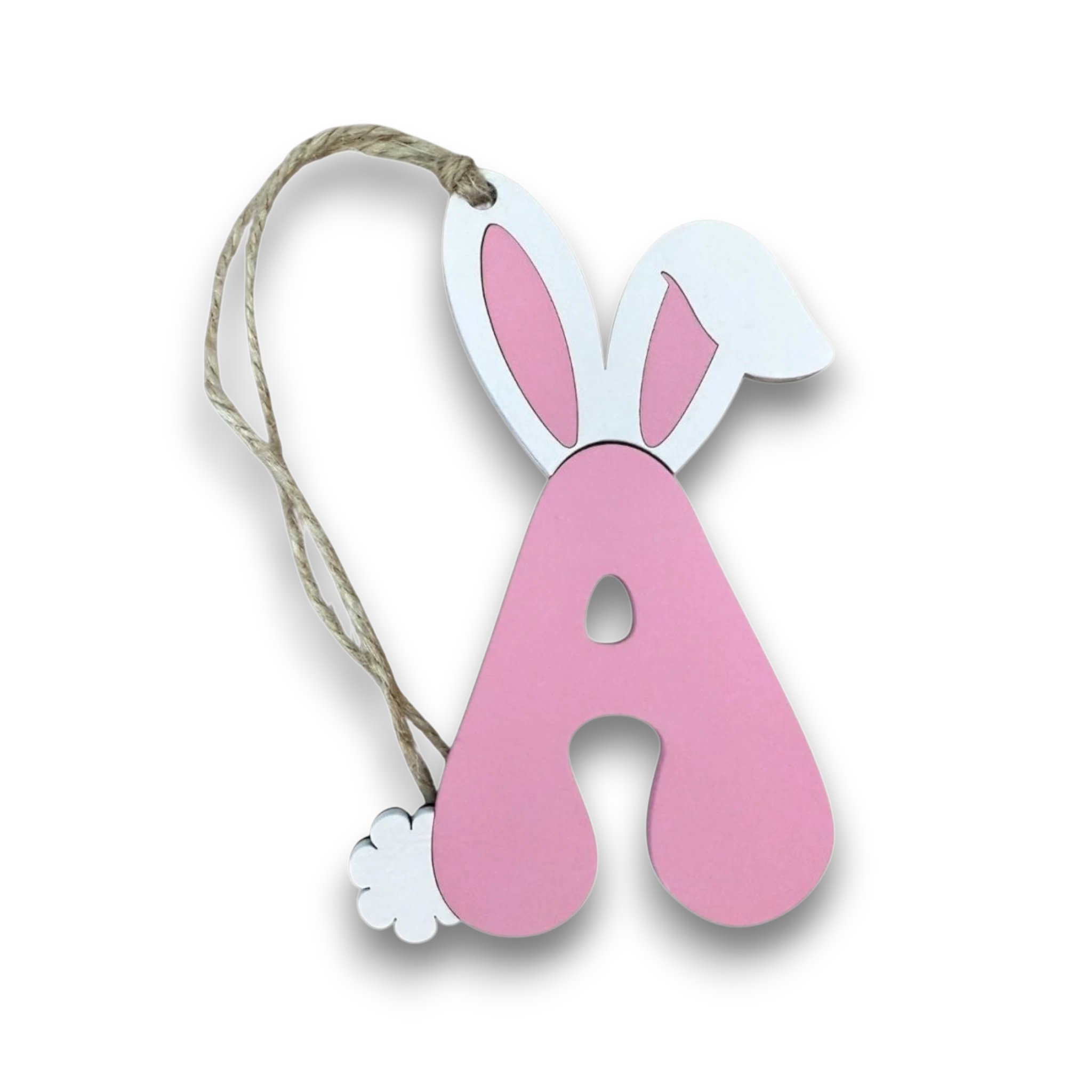 Bunny Initial Basket Tag - Trail and Timber Co