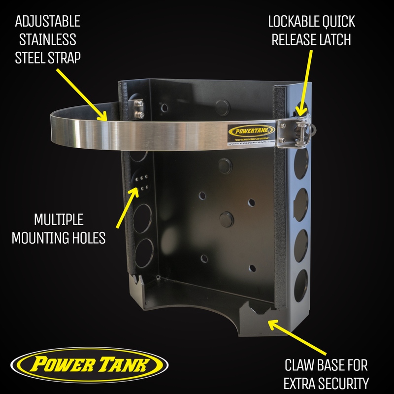Load image into Gallery viewer, Strato LOCKER Bracket for 4.25 lb, 10 lb, 11 lb Steel Propane Tanks
