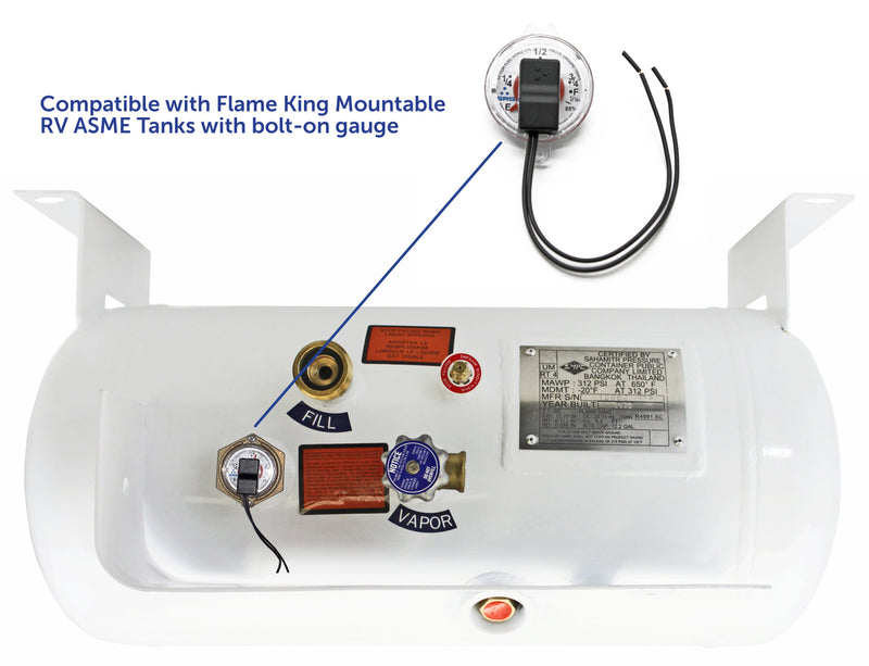 Load image into Gallery viewer, Flame King 0-90 Ohm Twin-Site Remote Dial Gauge for RV ASME Propane Tanks

