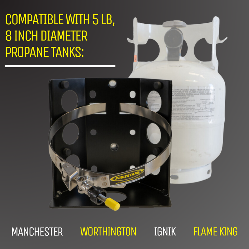 Load image into Gallery viewer, Whitney OG Bracket for 5 lb Steel Propane Tanks
