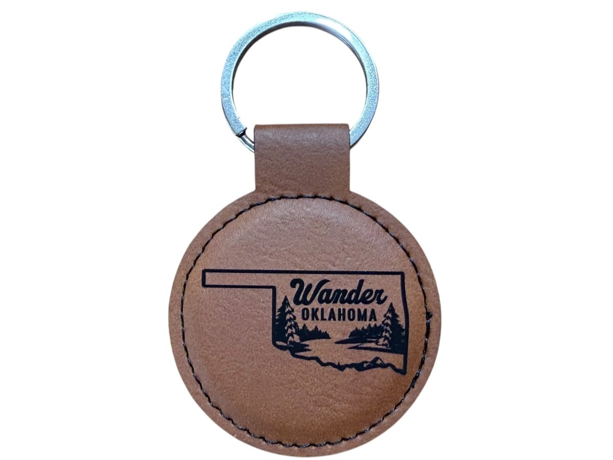Keychain Round Leatherette - Trail and Timber Co
