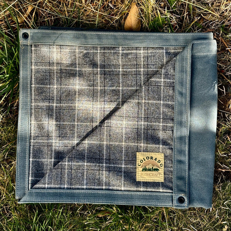 Load image into Gallery viewer, Extra Large Heavy Weight Waxed Canvas and 100% Pendleton Wool Lined Bushcraft Ground Cloth
