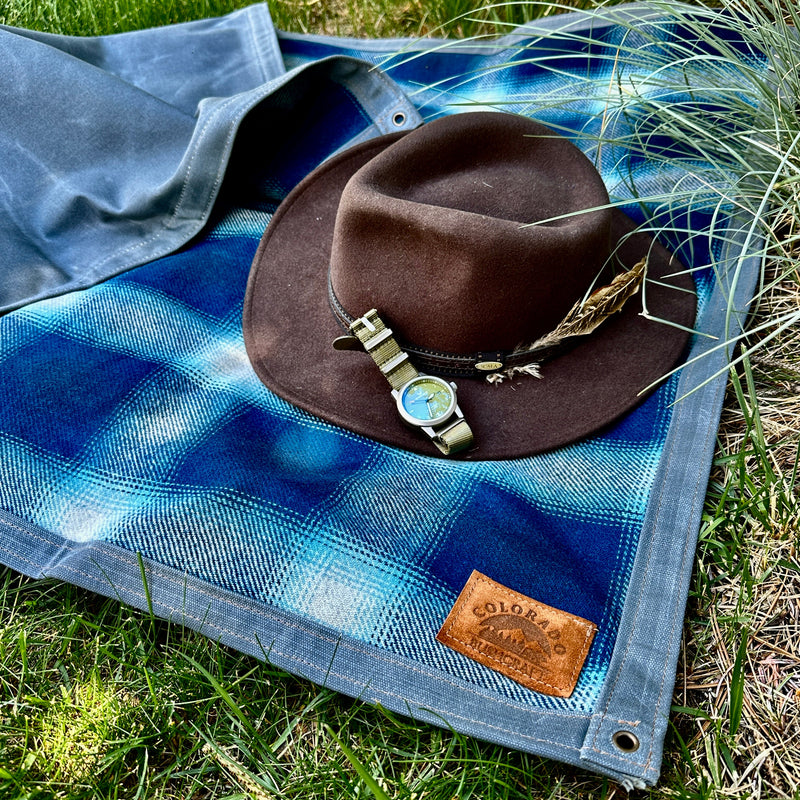 Load image into Gallery viewer, Extra Large Waxed Canvas and 100% Pendleton Wool Lined Bushcraft Ground Cloth
