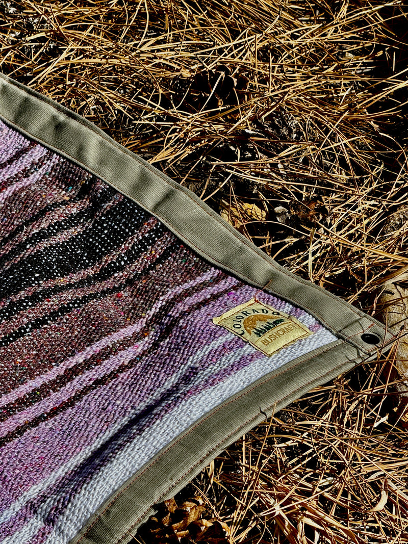 Load image into Gallery viewer, Extra Large Waxed Canvas and Mexican Falsa Lined Bushcraft Ground Cloth
