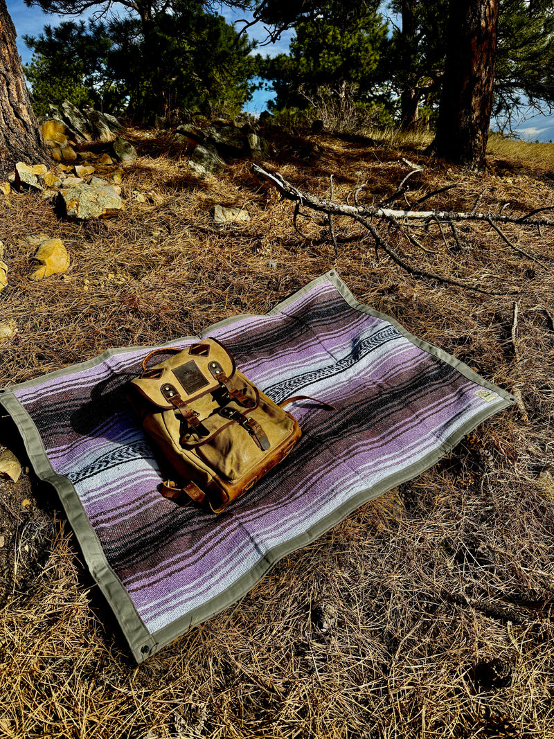 Load image into Gallery viewer, Extra Large Waxed Canvas and Mexican Falsa Lined Bushcraft Ground Cloth
