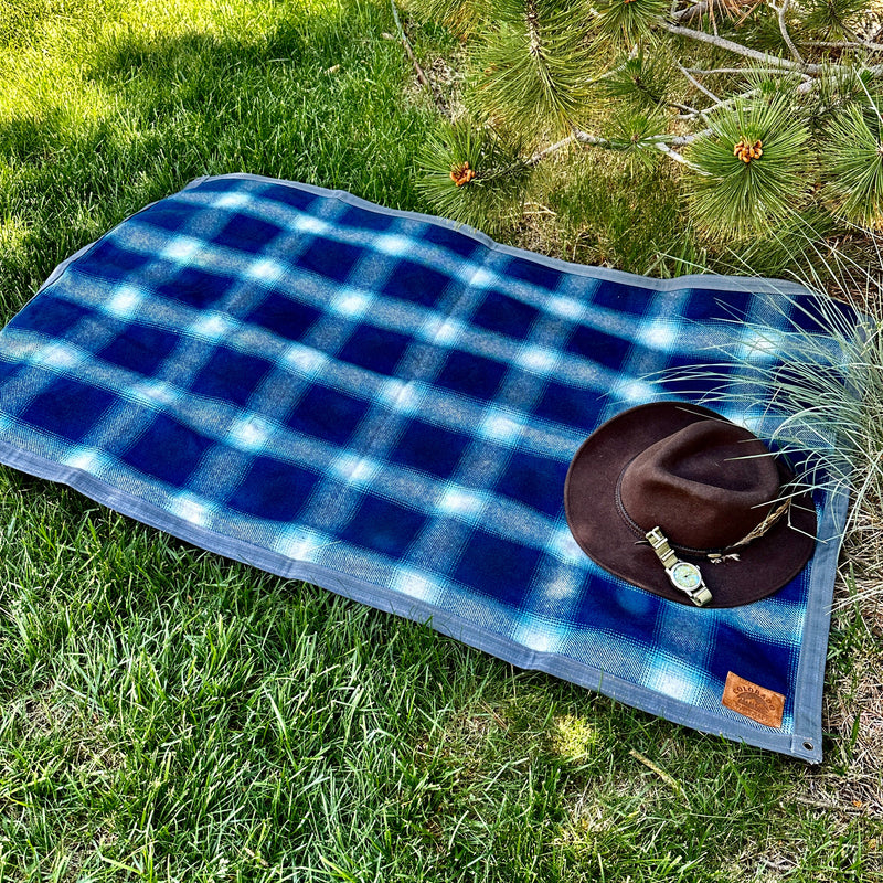 Load image into Gallery viewer, Extra Large Waxed Canvas and 100% Pendleton Wool Lined Bushcraft Ground Cloth
