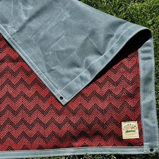 Heavyweight Extra Large Waxed Canvas and Alpaca Wool Lined Bushcraft Ground Cloth