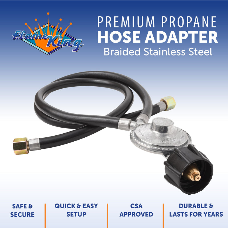 Load image into Gallery viewer, Flame King Hose and Regulator for Grills with Side Burner, 24 inches
