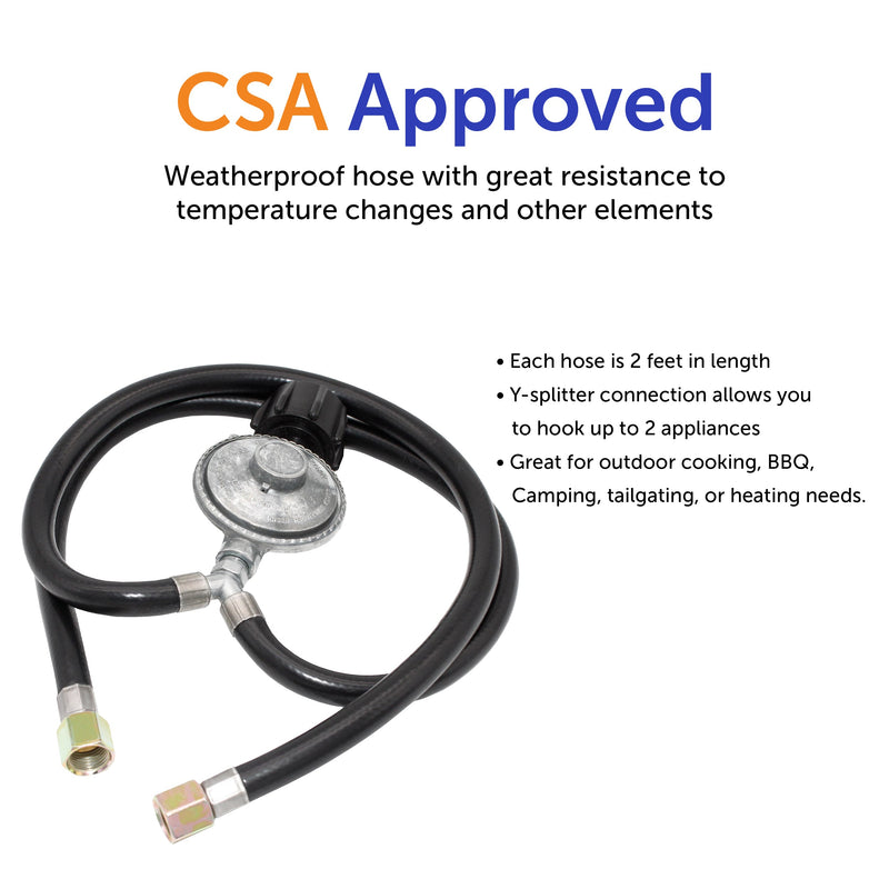 Load image into Gallery viewer, Flame King Hose and Regulator for Grills with Side Burner, 24 inches
