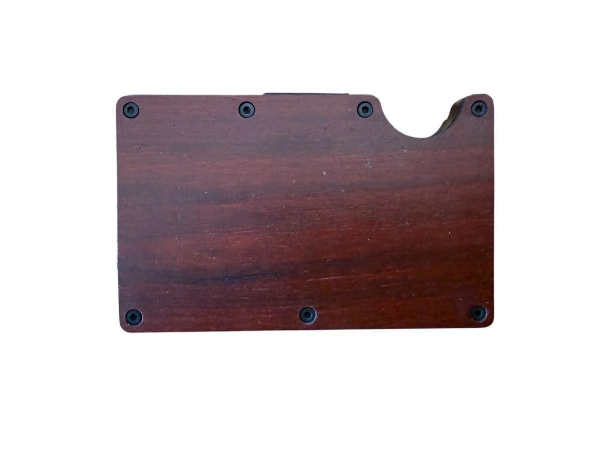 Minimalist Aluminum Wallet - Dark Wood - Trail and Timber Co