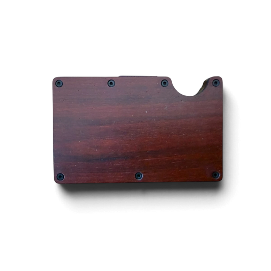 Minimalist Aluminum Wallet - Dark Wood - Trail and Timber Co