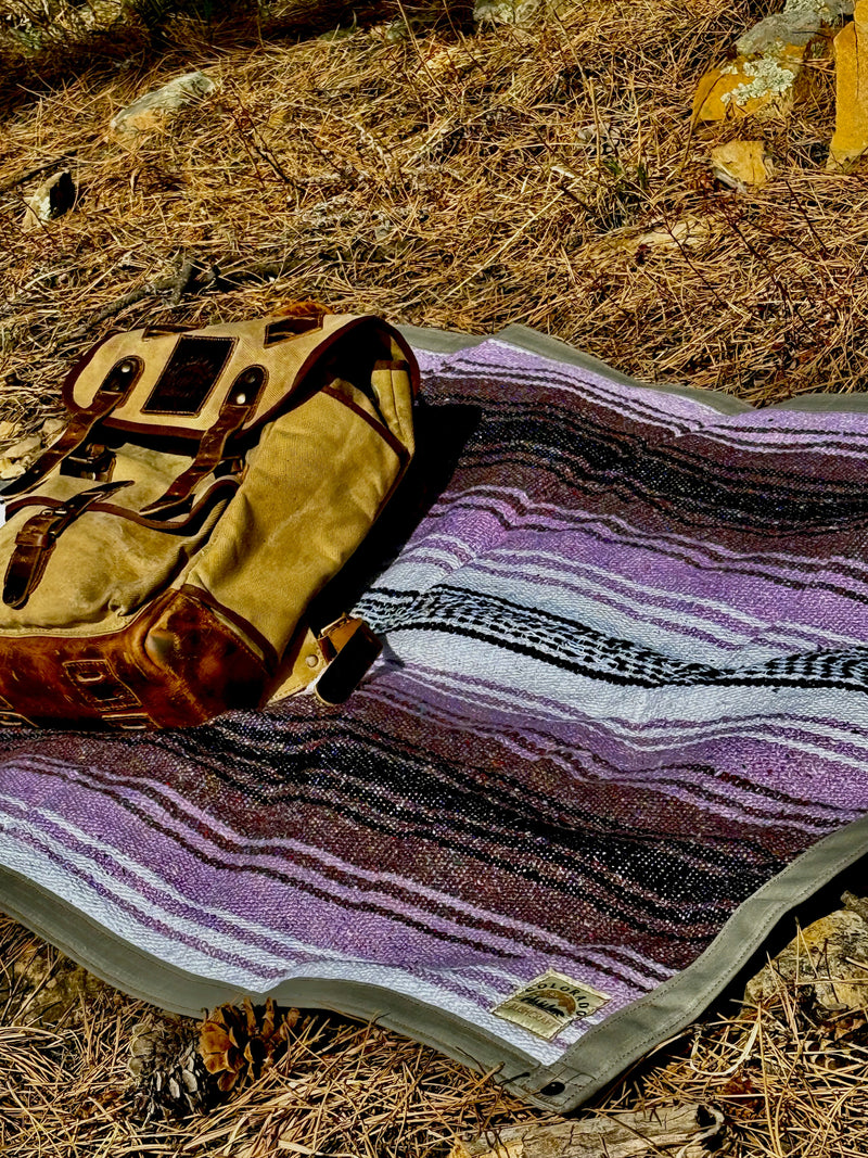 Load image into Gallery viewer, Extra Large Waxed Canvas and Mexican Falsa Lined Bushcraft Ground Cloth

