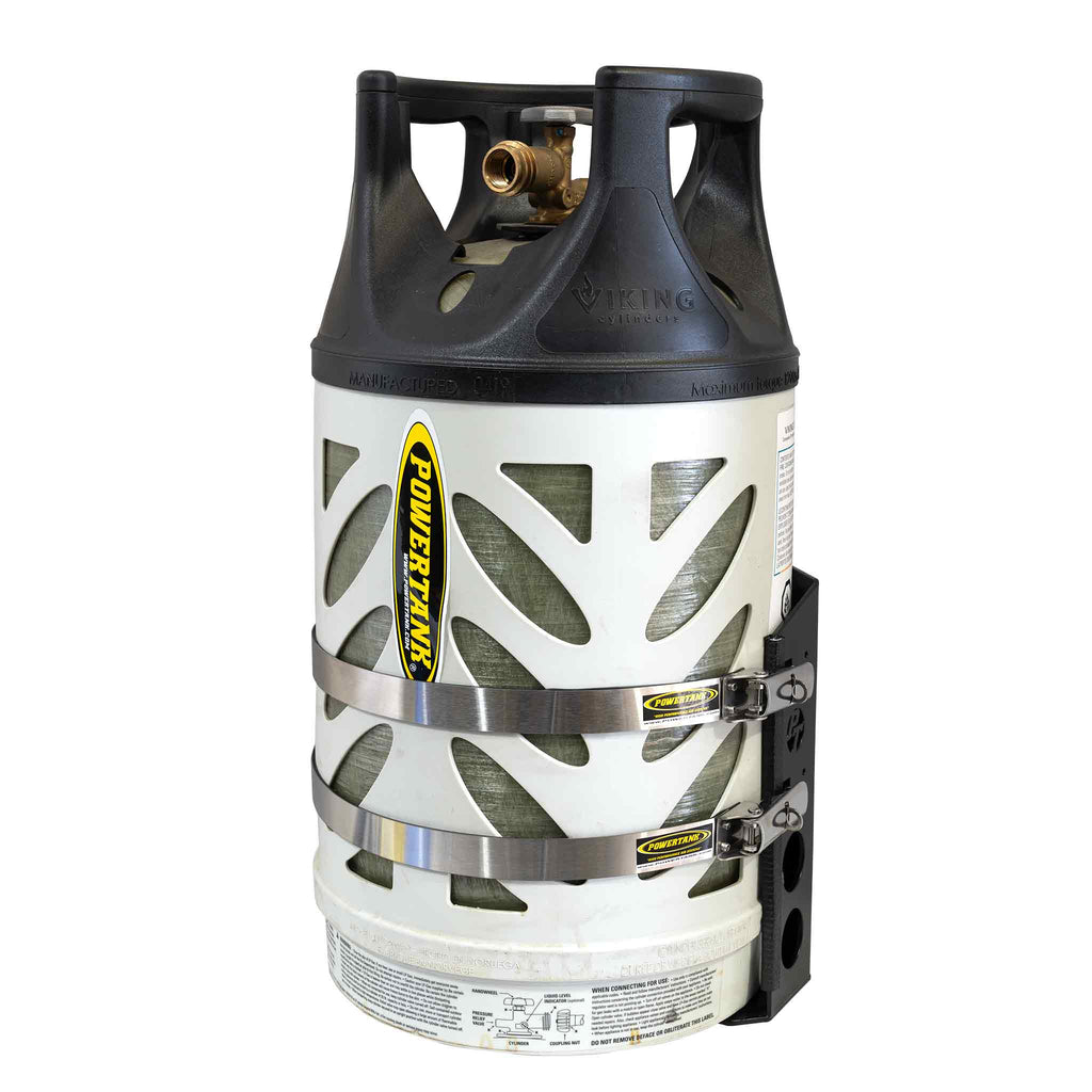Shasta LOCKER Bracket for 20 lb steel and 17, 22 lb Viking propane tanks - Trail and Timber Co