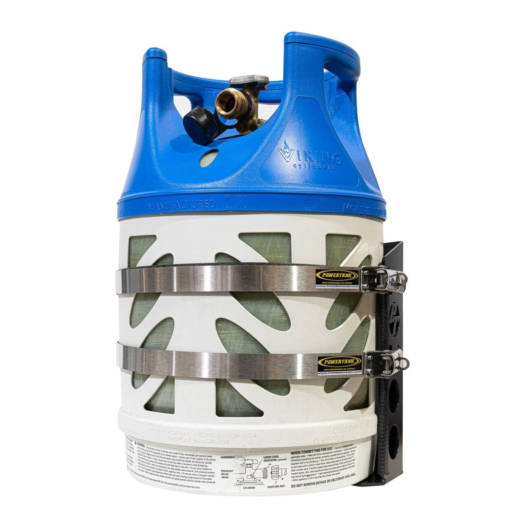 Shasta LOCKER Bracket for 20 lb steel and 17, 22 lb Viking propane tanks - Trail and Timber Co