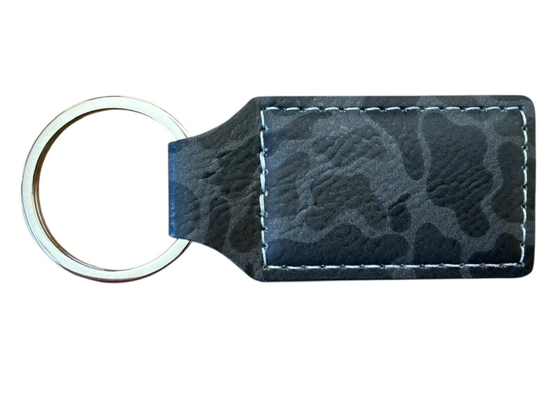 Load image into Gallery viewer, Dark Camo Leatherette Keychain - Trail and Timber Co
