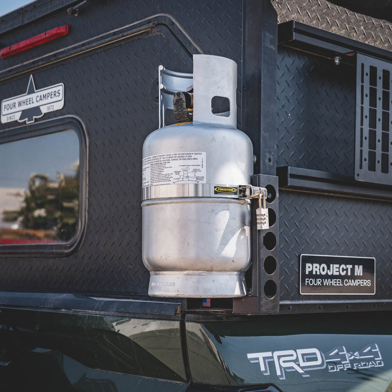 Load image into Gallery viewer, Strato LOCKER Bracket for 4.25 lb, 10 lb, 11 lb Steel Propane Tanks
